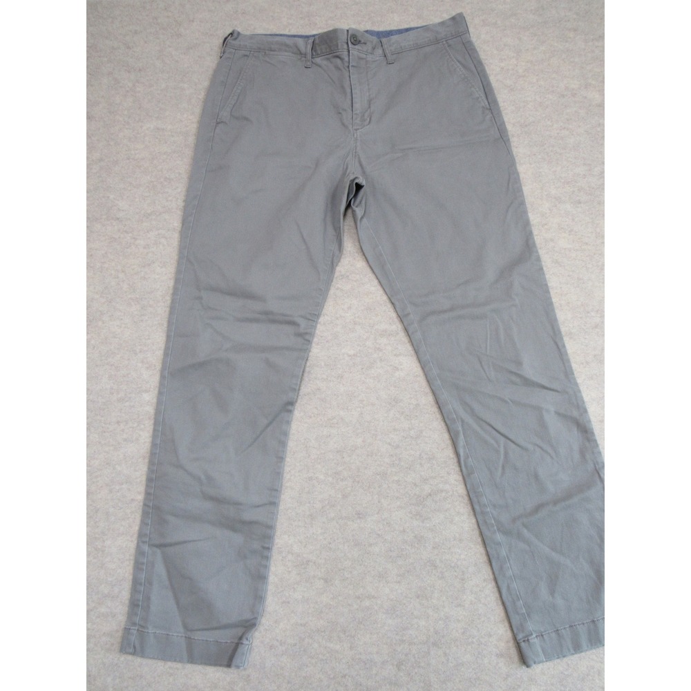 J.Crew 770 Straight Fit Chinos Mens 34x32 Grey Re-Imagined Stretch Cotton Pants - Picture 2 of 11